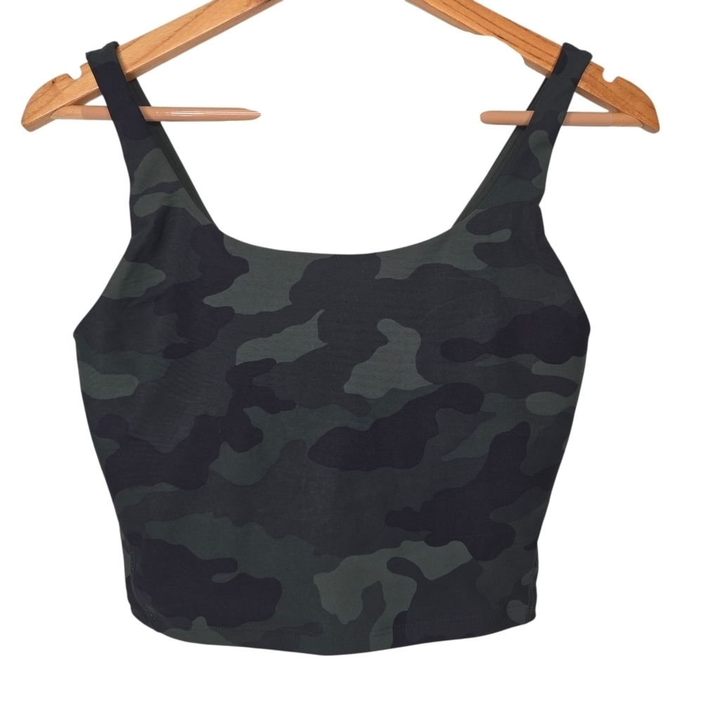 Old Navy Active Womens Green Camo Powersoft Sports Bra Bralette Medium